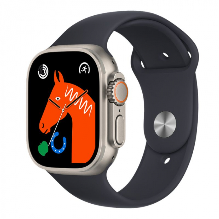 SmartWatch cu Apel Bluetooth, Microfon, Difuzor, ECG, Puls, Monitorizare somn, Vreme, Calorii si Moduri sport DT1 silicon grey [3]