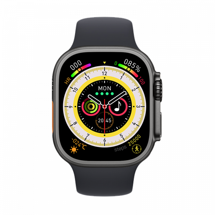 SmartWatch cu Apel Bluetooth, Microfon, Difuzor, ECG, Puls, Monitorizare somn, Vreme, Calorii si Moduri sport DT1 silicon grey [2]