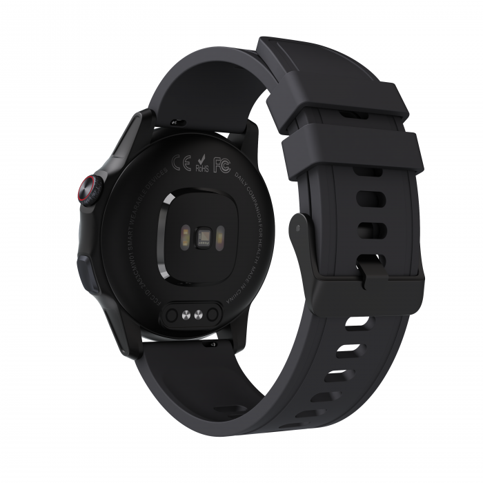 SmartWatch MW04 Negru, Ecran 1.32 , cu Apelare Bluetooth, Microfon, Difuzor, Puls, Monitorizare somn, Vreme, Calorii si Moduri sport silicon [6]