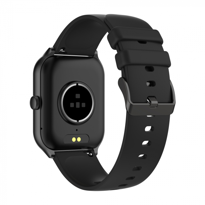 SmartWatch P58 Negru, Ecran 1.96 inch, cu Apelare Bluetooth, Microfon, Difuzor, Puls, Monitorizare somn, Calorii si Moduri sport silicon, black [4]
