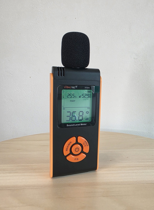 Sonometru digital YITANGTEC YT312, 30-130 dBA, masurare temperatura si umiditate, afisaj LCD color, functie MAX/MIN, Data Hold, ponderare A, FAST/SLOW, microfon cu condensator [3]