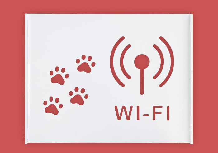 Suport Router Wireless Cat 36x28x9 cm, alb, pentru mascare fire si echipament Wi-Fi, cu posibilitate montare pe perete Optimus AT Home [2]