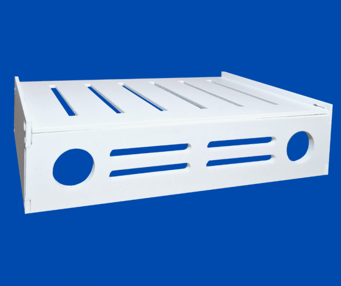 Suport Router Wireless W12 36x28x9 cm, alb, pentru mascare fire si echipament Wi-Fi, cu posibilitate montare pe perete Optimus AT Home [4]