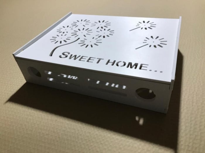 Suport Router Wireless Home 60 x 40 x 10 cm, alb, pentru mascare fire si echipament WI-FI, posibilitate montare pe perete [7]