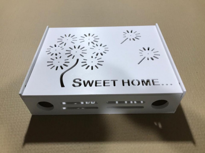 Suport Router Wireless Home 60 x 40 x 10 cm, alb, pentru mascare fire si echipament WI-FI, posibilitate montare pe perete [5]