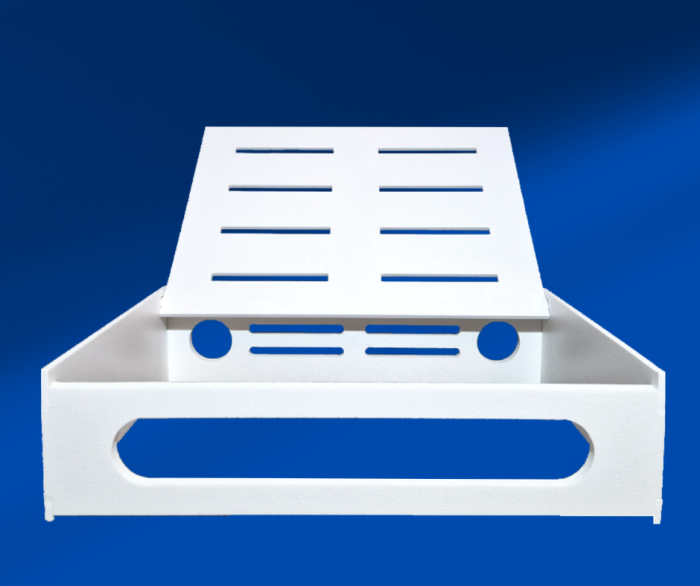 Suport Router Wireless W13 36x28x9 cm, alb, pentru mascare fire si echipament Wi-Fi, cu posibilitate montare pe perete Optimus AT Home [4]