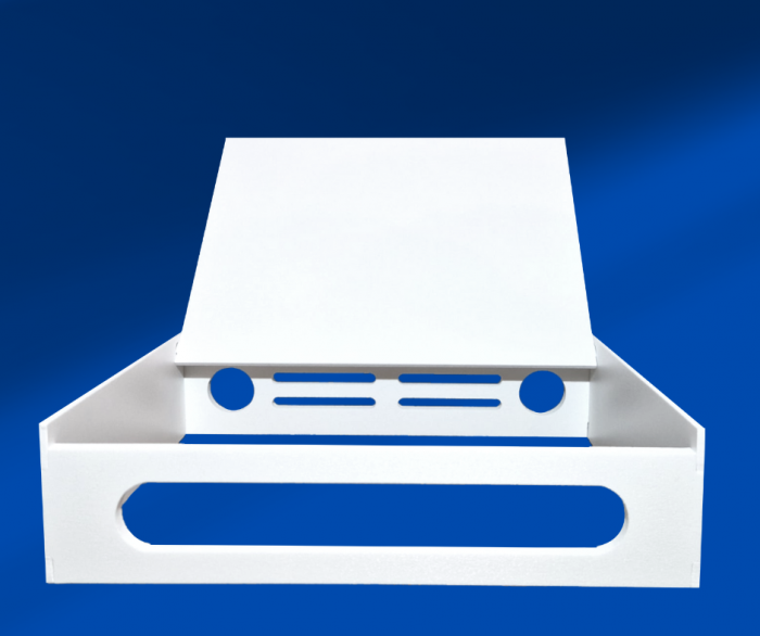 Suport Router Wireless W16 60x40x10 cm, alb, pentru mascare fire si echipament Wi-Fi, cu posibilitate montare pe perete Optimus AT Home [3]