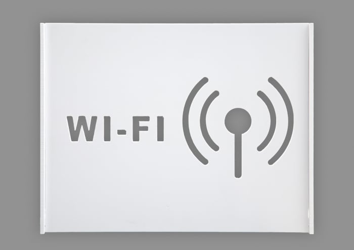 Suport Router Wireless WIFI 60 x 40 x 10 cm, alb, pentru mascare fire si echipament Wi-Fi, cu posibilitate montare pe perete Optimus AT Home [2]