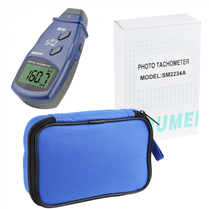 Tahometru digital fara contact Optimus AT 2234, masurare viteza rotatie pe minut RPM [6]