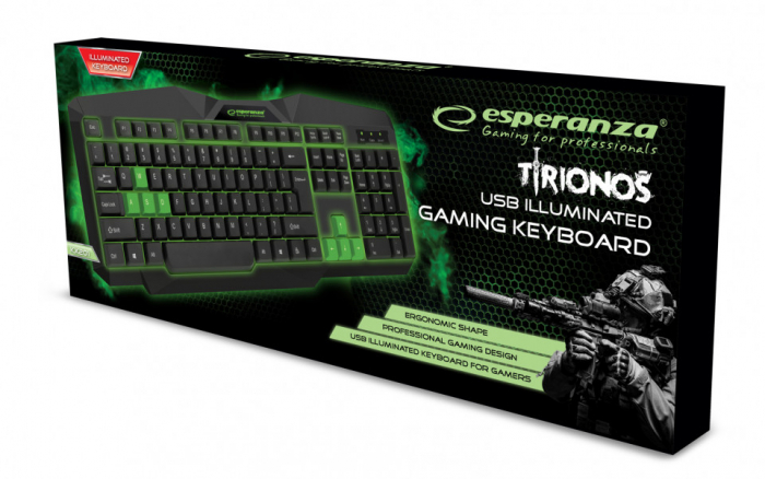 Tastatura gaming iluminata Esperantaza Tirionos, pe fir [2]