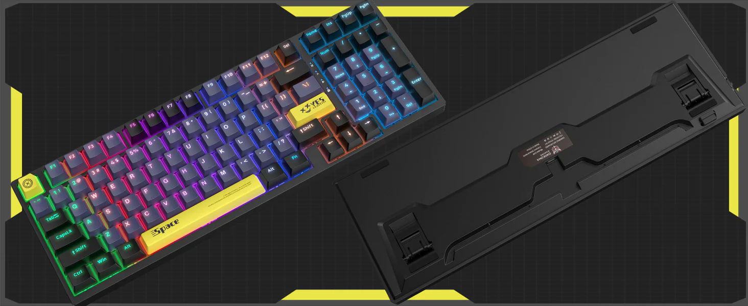 Tastatura Gaming Mecanica Onikuma G38 cu 98 taste, LED RGB, Type-C, alba [10]