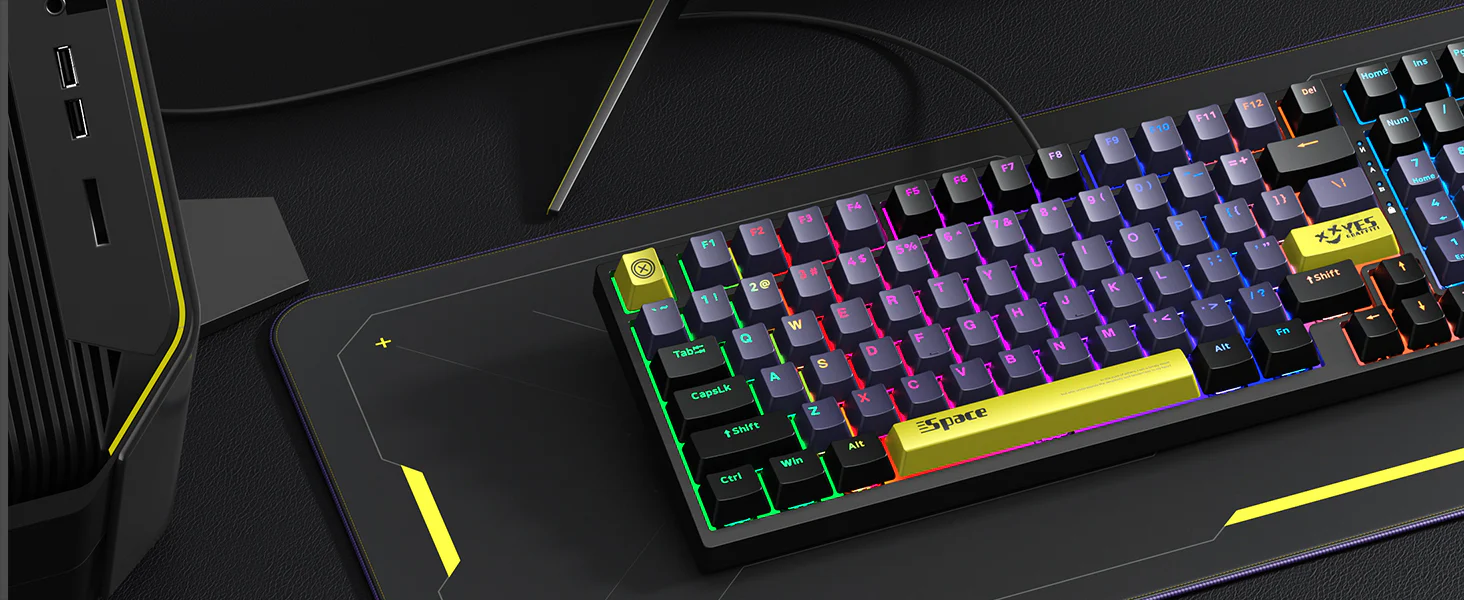 Tastatura Gaming Mecanica Onikuma G38 cu 98 taste, LED RGB, Type-C, alba [8]