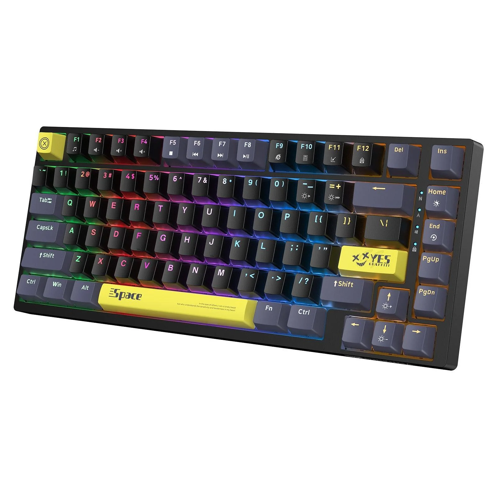Tastatura Gaming Mecanica Onikuma G52 cu 82 taste, LED RGB, Type-C, neagra [2]