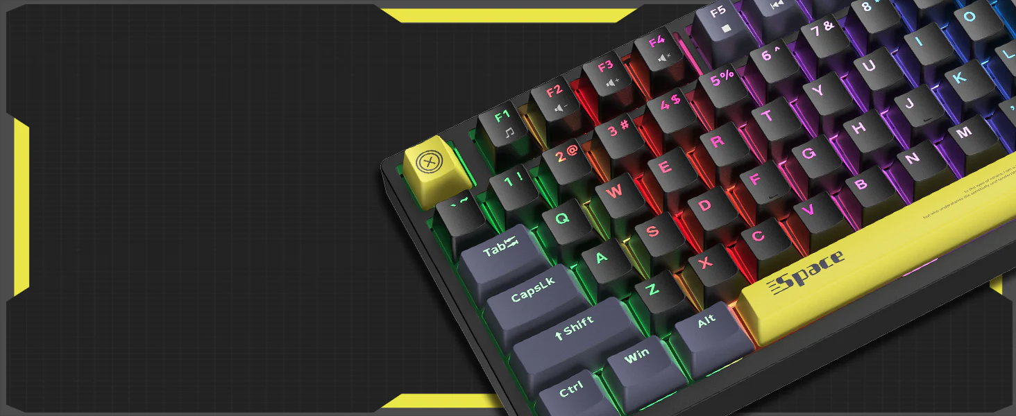 Tastatura Gaming Mecanica Onikuma G52 cu 82 taste, LED RGB, Type-C, neagra [9]