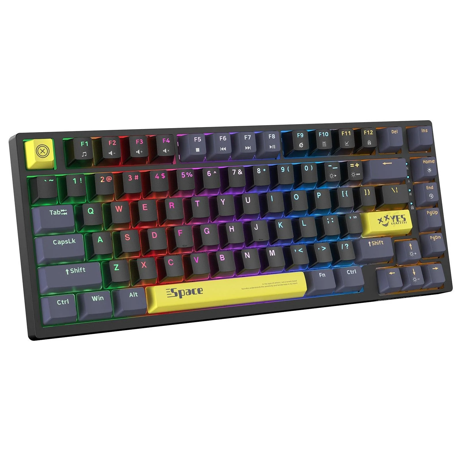 Tastatura Gaming Mecanica Onikuma G52 cu 82 taste, LED RGB, Type-C, neagra [3]