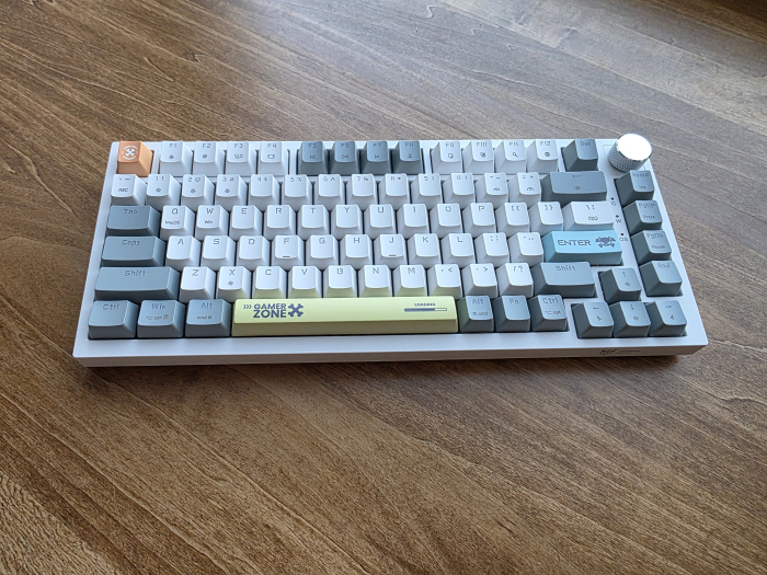 Tastatură mecanică gaming ONIKUMA G52, 82 taste, Hot Swap, Switch-uri Red Jixian, Iluminare RGB, Buton volum, USB Type-C detașabil, Anti-Ghosting, Alb/Gri [6]