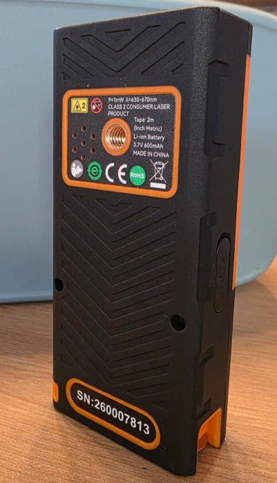 Telemetru laser 2 in 1 SNDWAY H-D510A, 50m, cu ruleta mecanica 2m, precizie ±2mm, functii suprafata/volum/Pitagora, baterie reincarcabila [7]