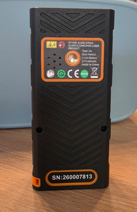 Telemetru laser 2 in 1 SNDWAY H-D510A, 50m, cu ruleta mecanica 2m, precizie ±2mm, functii suprafata/volum/Pitagora, baterie reincarcabila [5]