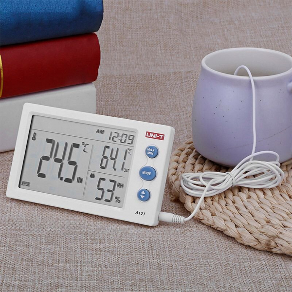 Termohigrometru digital A12T UNI-T, alarma, ceas, statie meteo [3]