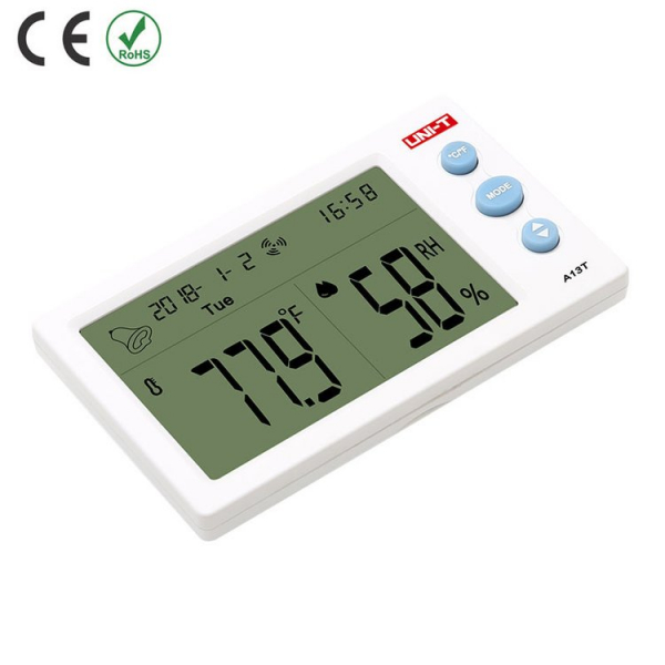 Termohigrometru digital A13T UNI-T, alarma, ceas, statie meteo [4]