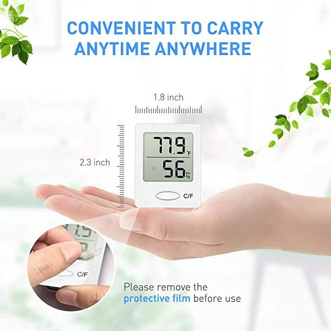 Termohigrometru pentru interior, din gama mini, interval -10 +70°C, 0% - 90%, YK3105 alb [2]