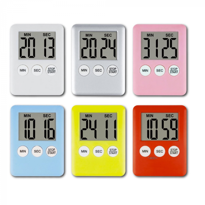 Temporizator cronometru digital pentru diverse activitati, stopwatch, culoare Roz/Mov [6]