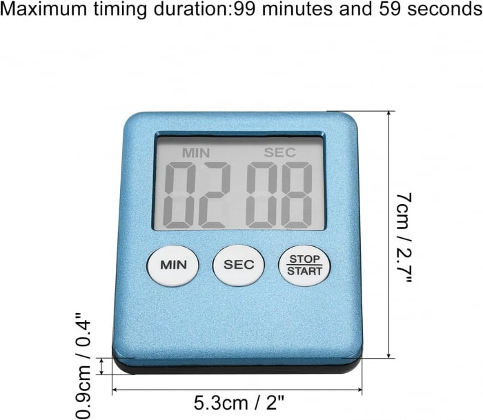 Temporizator cronometru digital pentru diverse activitati, stopwatch, culoare Roz/Mov [5]