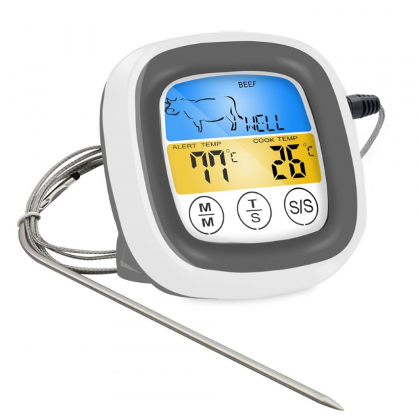 Termometru cu ecran tactil si sonda pentru alimente, gratar, interval -20 +300°C, model T7189 [1]