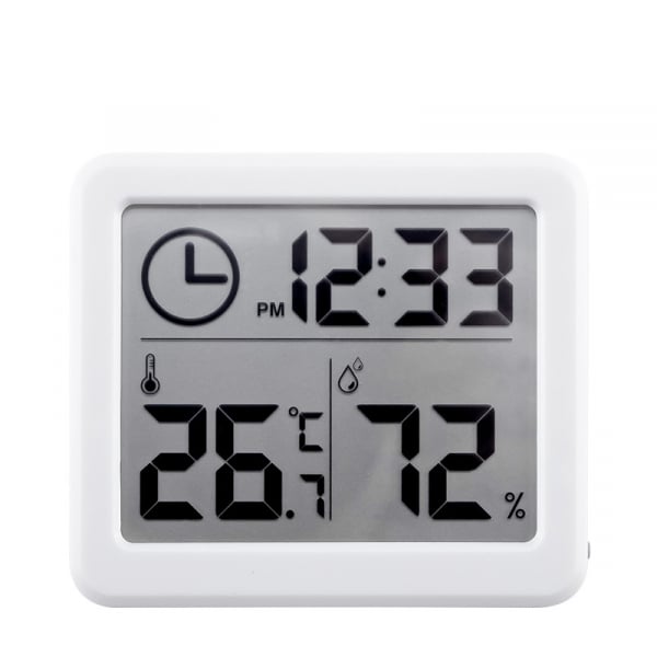 Termometru higrometru digital de casa cu ceas, termohigrometru [1]