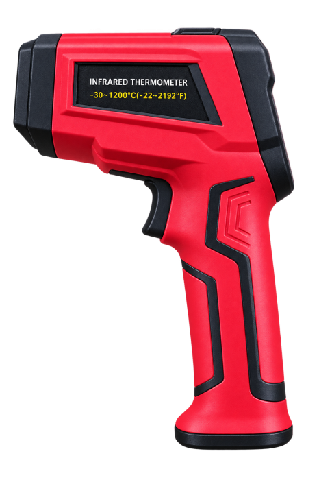 Termometru Industrial Profesional cu Infrarosu GT1200, -30°C – 1200°C, Laser, Raport D 50:1, Emisivitate Reglabila 0.10-1.00, Sonda Termocuplu Tip K, MAX/MIN/AVG, Alarma Temperatura, Husa [4]