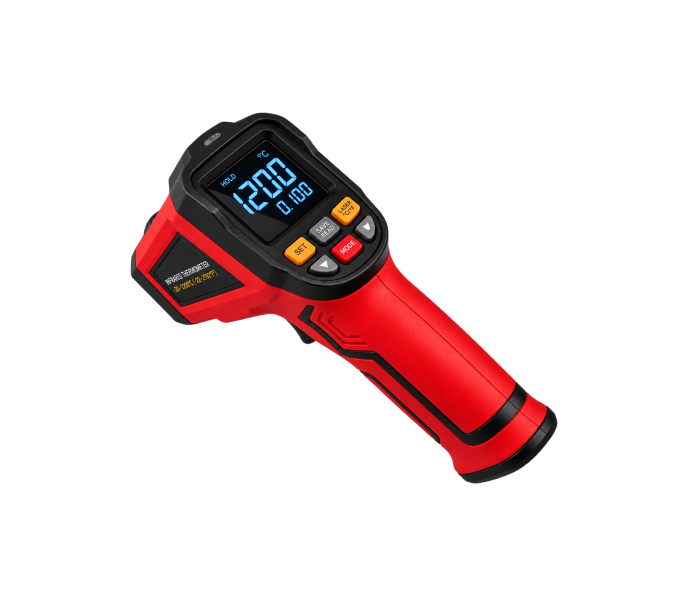 Termometru Industrial Profesional cu Infrarosu GT1200, -30°C – 1200°C, Laser, Raport D 50:1, Emisivitate Reglabila 0.10-1.00, Sonda Termocuplu Tip K, MAX/MIN/AVG, Alarma Temperatura, Husa [8]