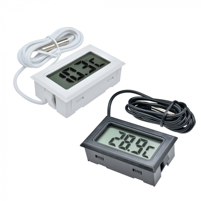 Termometru mutifunctional ALB cu sonda pentru frigider, auto, acvariu, interval -50 +100°C, TPM10 alb [2]