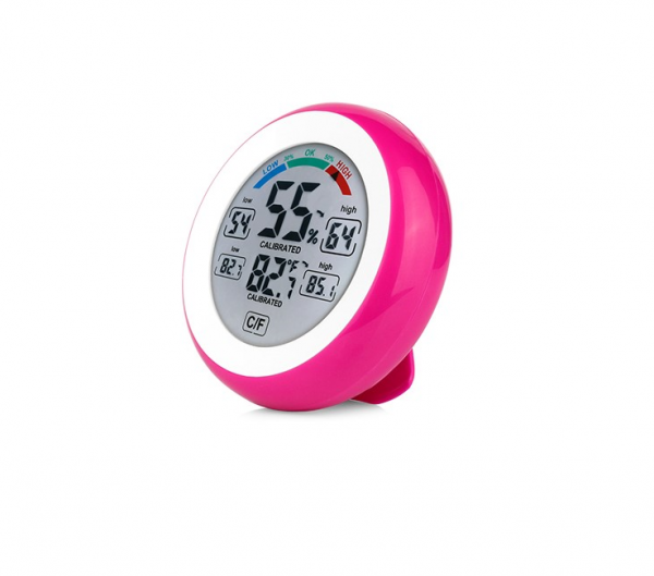 Termometru si Higrometru de interior Optimus AT 3305 digital, multifunctional, roz [1]