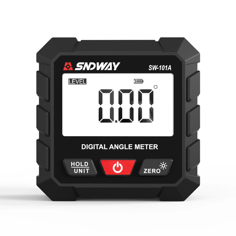 Goniometru digital SNDWAY SW-101A, inclinometru magnetic profesional, precizie ±0.2°, rezolutie 0.05°, afisaj LCD rotativ, incarcare USB-C [10]