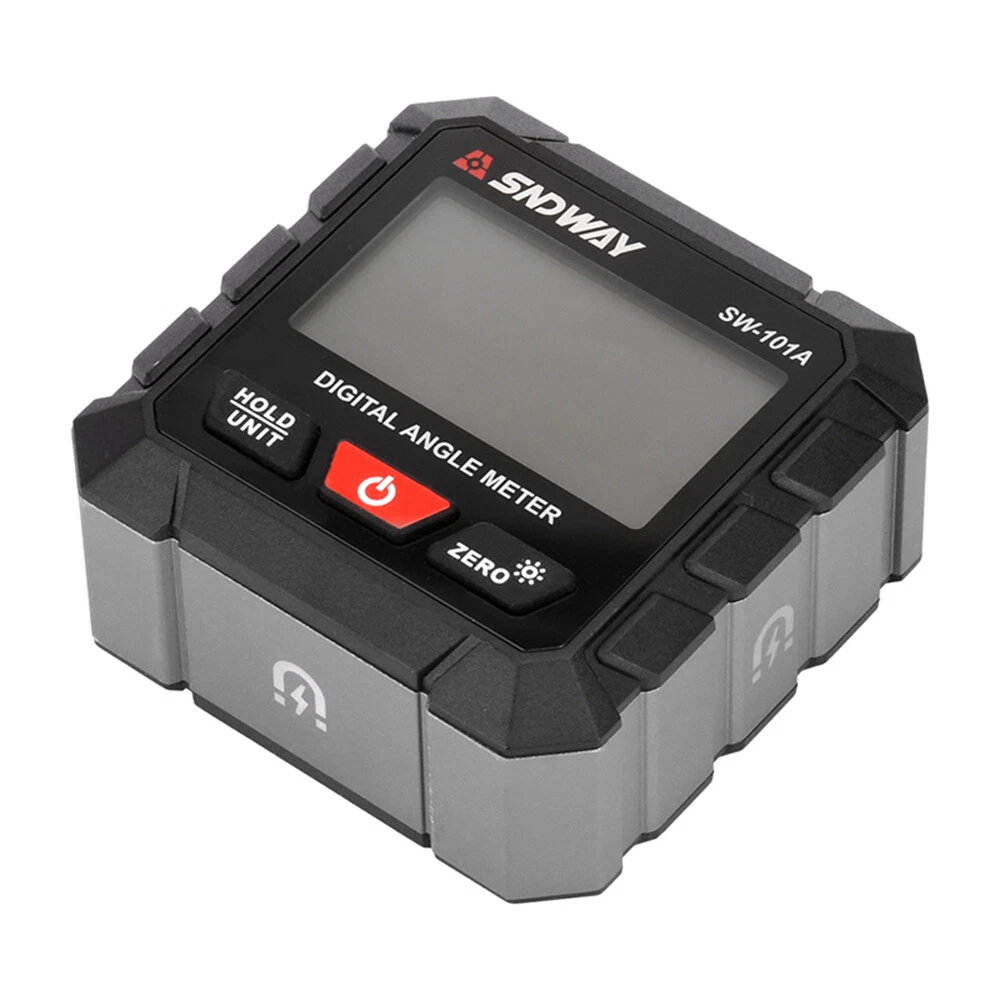 Goniometru digital SNDWAY SW-101A, inclinometru magnetic profesional, precizie ±0.2°, rezolutie 0.05°, afisaj LCD rotativ, incarcare USB-C [8]