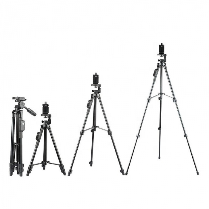 Trepied aluminiu inaltime 430 mm - 1250 mm, prindere 1/4, pentru telefon/unelte, 500 gr, max 1.5 kg, 520 [2]