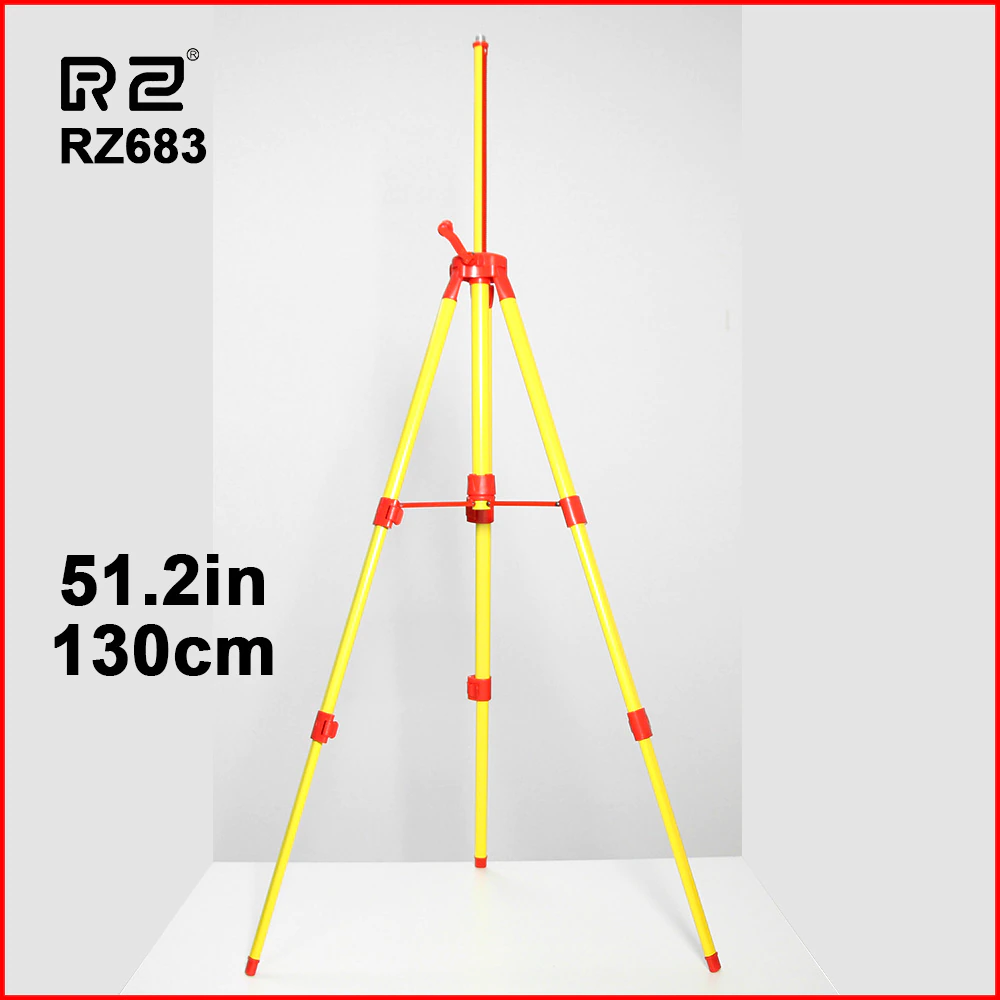 Trepied profesional RZ683 aluminiu/abs, cu boloboc, rotire 360 galben/rosu pentru nivela laser filet 5/8 [1]
