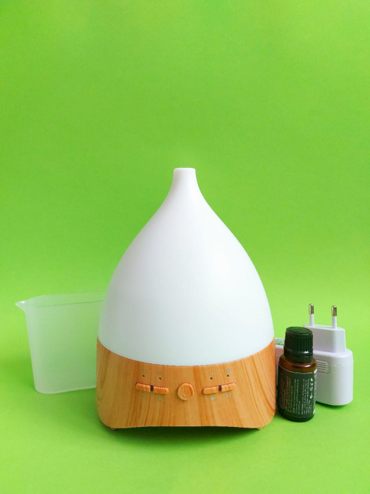 Umidificator Aromaterapie Lampa de veghe cu telecomanda Optimus AT Home™ 2028 rezervor 300ml, cu ultrasunete, 25-30m², purificator aer, light wood [3]