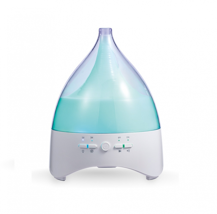 Umidificator Aromaterapie Lampa de veghe cu telecomanda Optimus AT Home™ 2028 rezervor 300ml, cu ultrasunete, 25-30m², purificator aer, white [7]