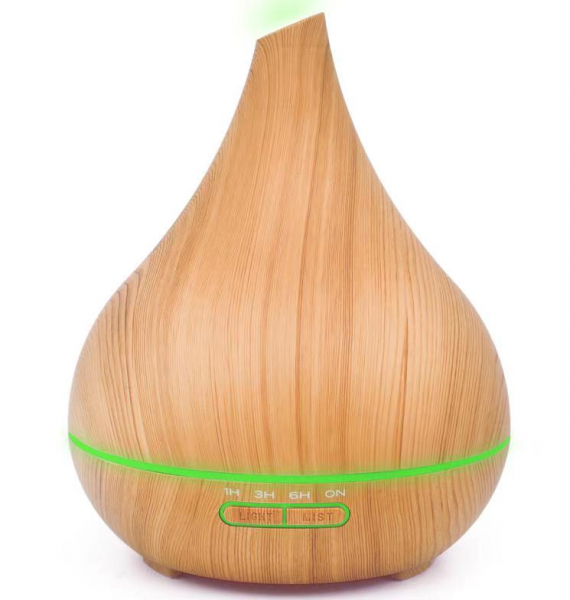 Umidificator Aromaterapie Optimus AT Home™ 1743 rezervor 400ml, cu ultrasunete, 25-30m², purificator aer, difuzor, light wood [3]