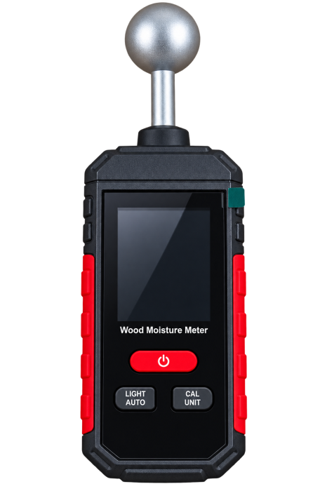 Umidometru lemn fara contact Optimus AT 637 – detector digital de umiditate 0–100% RH, adâncime 5–40 mm [6]