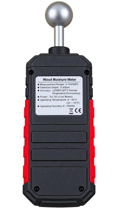 Umidometru lemn fara contact Optimus AT 637 – detector digital de umiditate 0–100% RH, adâncime 5–40 mm [3]
