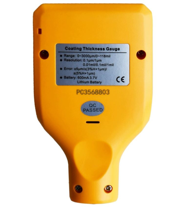 Tester Profesional Grosime Vopsea Auto, Fe/nFe/Fe+Zn, Detectare Chit cu Pilitură de Fier, 0–3000 μm, Mod Auto, USB-C [3]