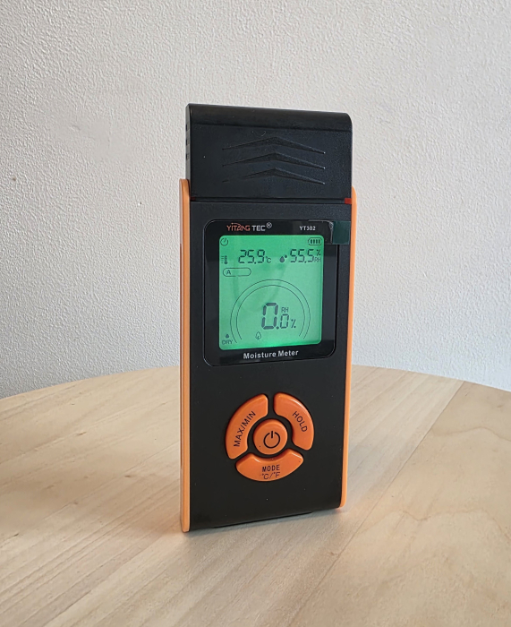 Umidometru profesional Yitangtec YT302 cu pini, temperatura, umiditate, afisaj color LCD, 7 categorii materiale, MAX/MIN, HOLD [5]