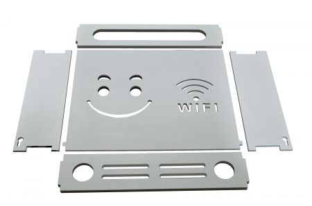 Suport Router Wireless Smiley Face 60 x 40 x 10 cm, alb, pentru mascare fire si echipament WI-FI, posibilitate montare pe perete [1]