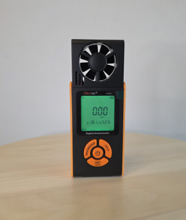 Anemometre - Anemometru digital YITANGTEC YT331, masurare viteza vantului, temperatura si umiditate, ecran LCD color, functii MAX/MIN/AVG, Data Hold, 0.7-30 m/s