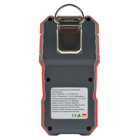Detector gaze portabil 4 in 1 Wintact WT8812, LEL / O2 / H2S / CO, afisaj LCD, alarma sonora / vibratii / luminoasa, memorie 1000 inregistrari, baterie reincarcabila [3]