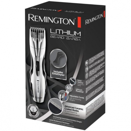 Aparate intretinere si ingrijire corporala - Aparat de tuns Remington MB350LC, Acumulator Litiu, 0,4-18 mm, Invelis Ceramic, Argintiu/Negru