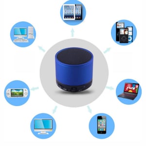 Boxa portabila metalica Optimus AT X44, rezistenta la apa, 3w, bluetooth, radio FM, handsfree, card micro-sd, blue [2]