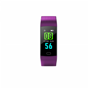 Bratara fitness ultra usoara Optimus AT 5, IP67, puls, tensiune, pedometru, notificari, calorii, distanta, violet [1]